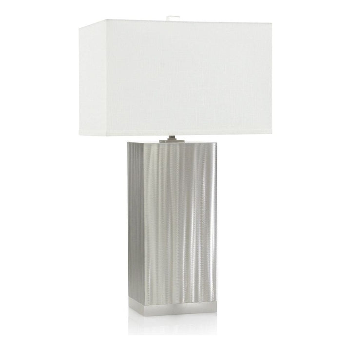 Table Lamps Stainless Steel Brushed Spiral Silver Table Lamp - Silver, Clear
