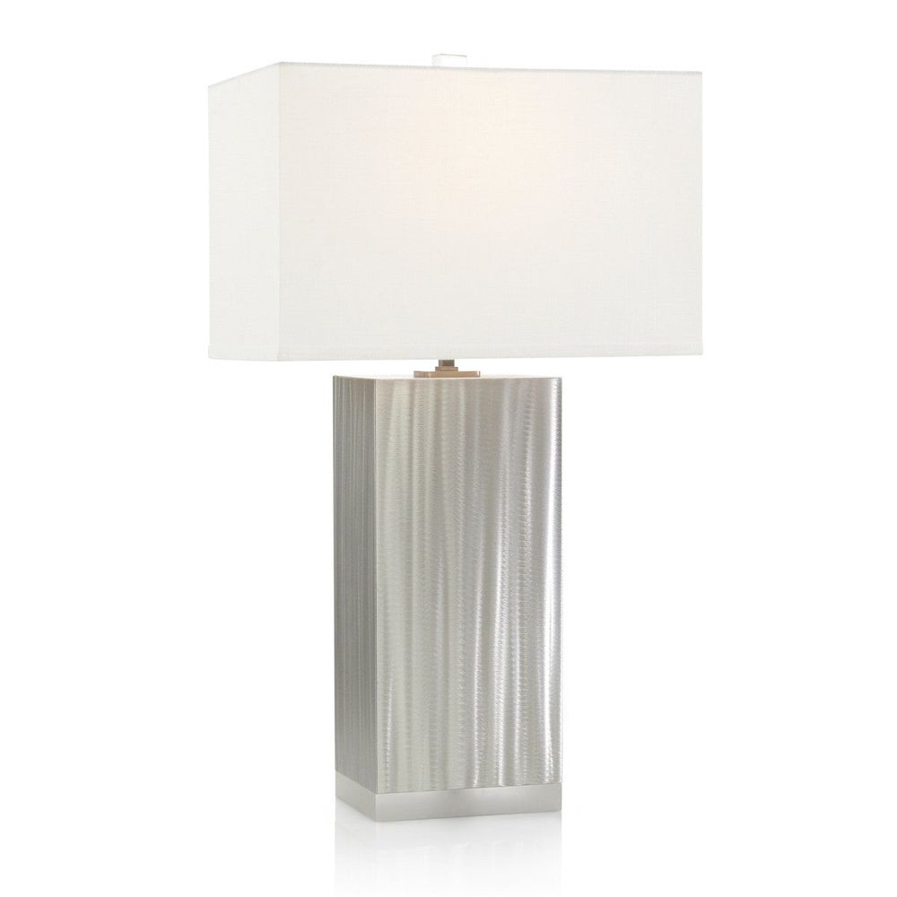 Table Lamps Stainless Steel Brushed Spiral Silver Table Lamp - Silver, Clear
