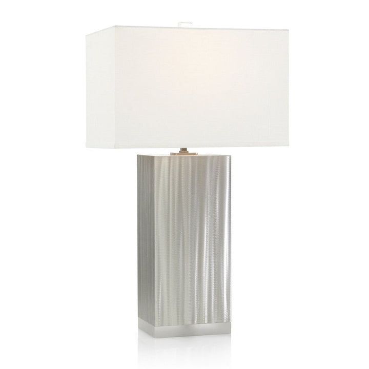 Table Lamps Stainless Steel Brushed Spiral Silver Table Lamp - Silver, Clear