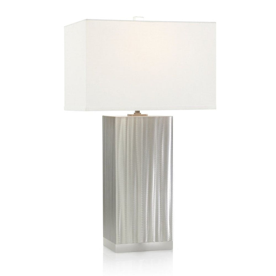 Table Lamps Stainless Steel Brushed Spiral Silver Table Lamp - Silver, Clear