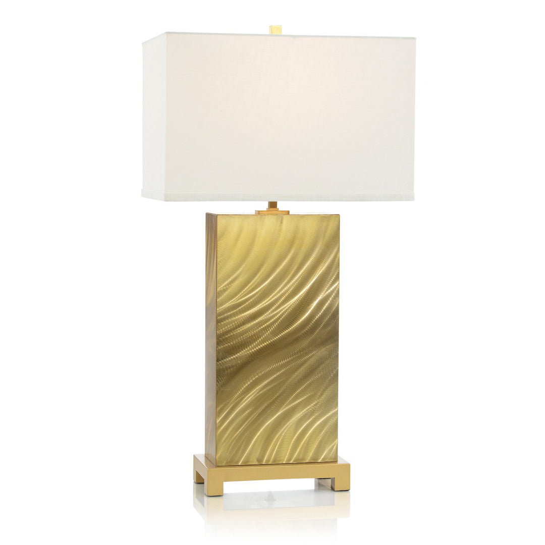 Ellington Steel Brushed Spiral Gold Table Lamp - Gold