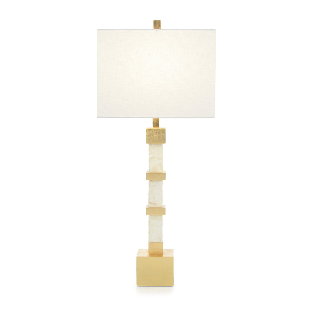 Camden Mica and Gold Buffet Lamp - Gold - Gold Leaf