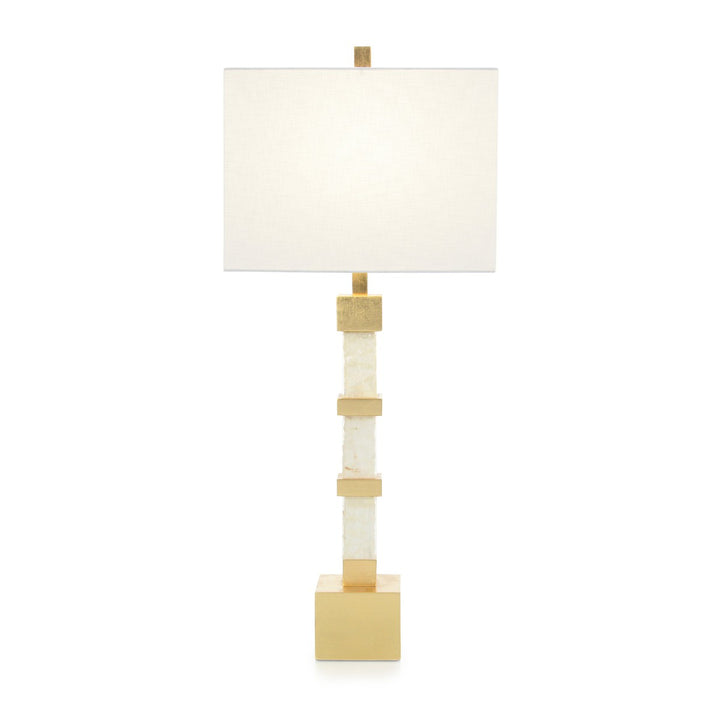 Camden Mica and Gold Buffet Lamp - Gold - Gold Leaf