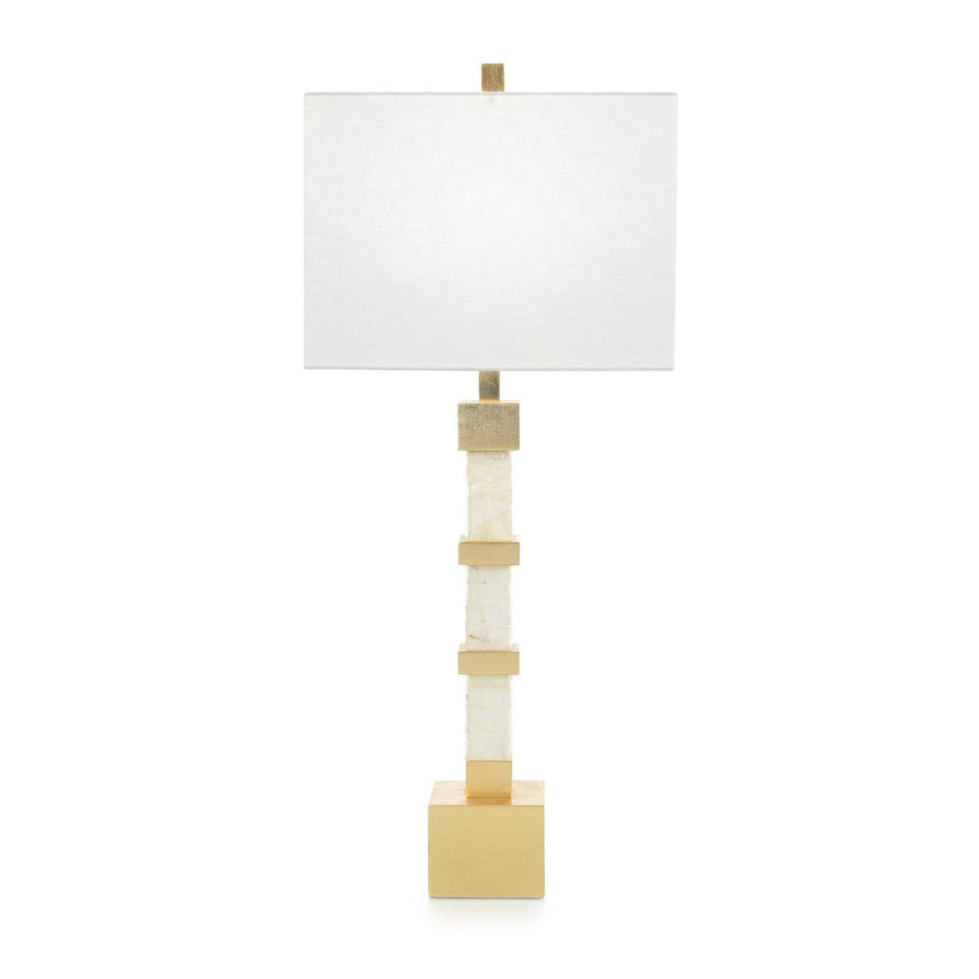 Camden Mica and Gold Buffet Lamp - Gold - Gold Leaf