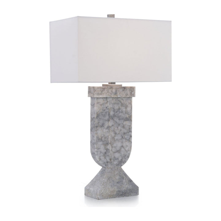 Alden Marbled Table Lamp - Black - Marble