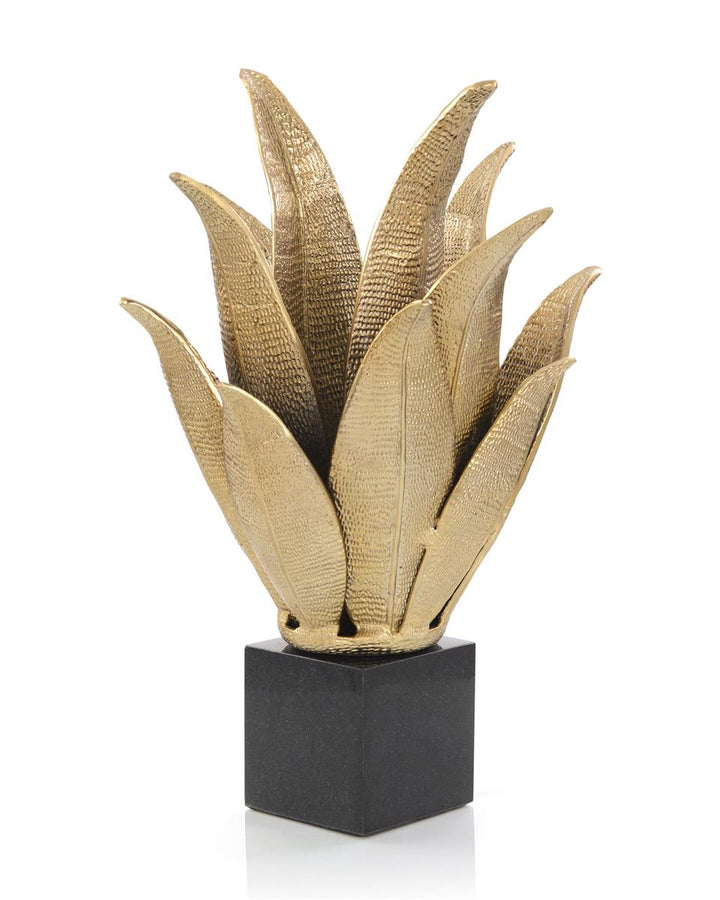 Table Lamps Handcrafted Brass Leaves Accent Lamp