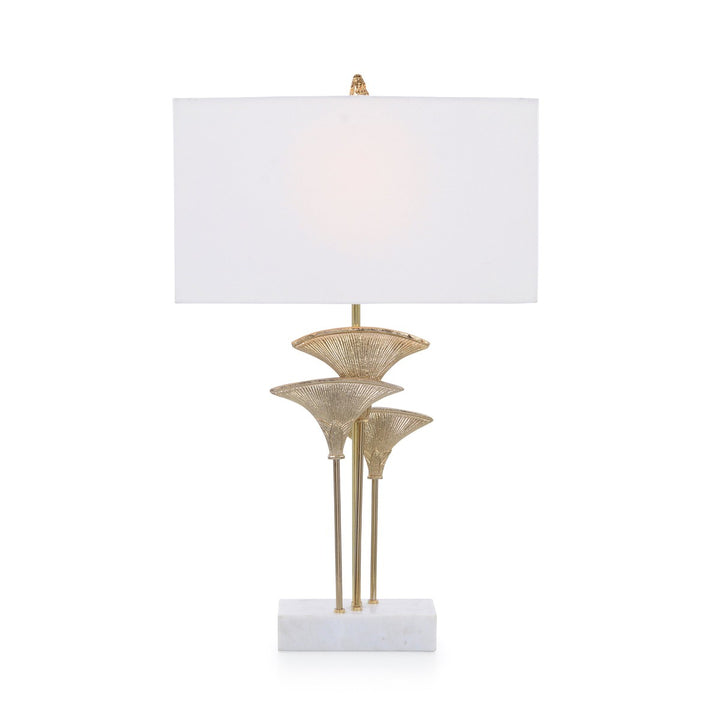 Camden Papyrus Leaves Table Lamp - Gold - Aluminum