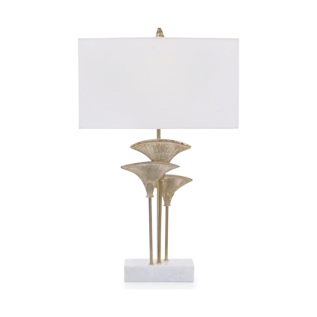 Camden Papyrus Leaves Table Lamp - Gold - Aluminum