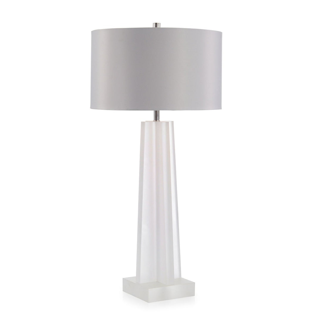 Solis Crystal Table Lamp - White - Glass