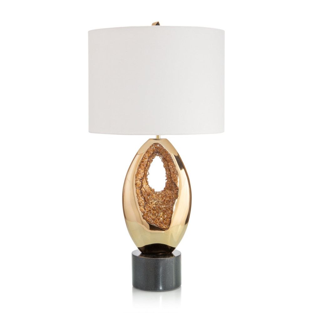 Table Lamps Glass Geode Table Lamp - Gold, Clear