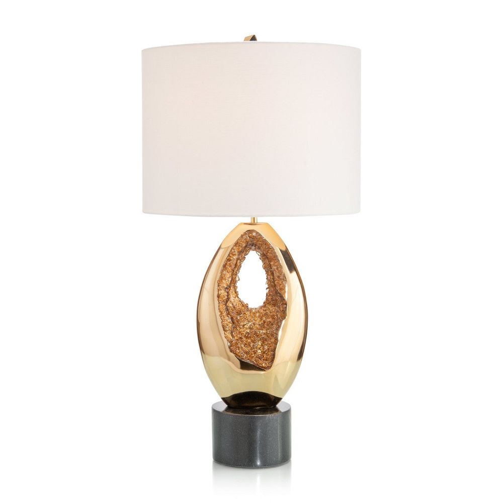 Table Lamps Glass Geode Table Lamp - Gold, Clear