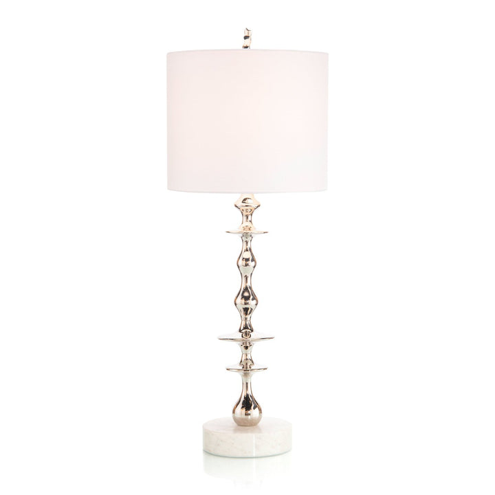 Solis Nickel Table Lamp - Silver - Aluminum