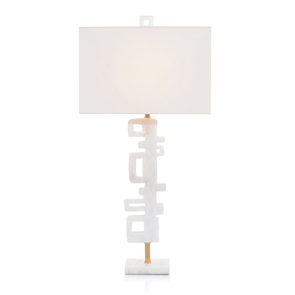 Table Lamps Abstract Antique Gold Leaf Table Lamp - White