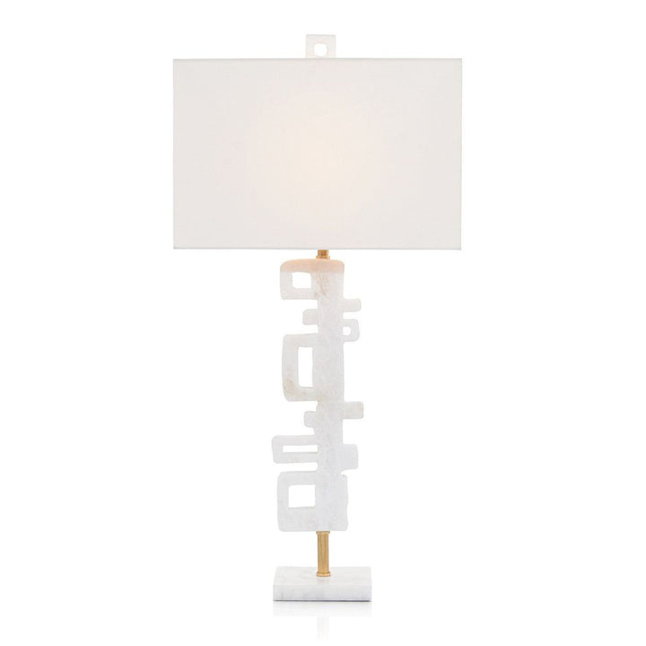 Table Lamps Abstract Antique Gold Leaf Table Lamp - White