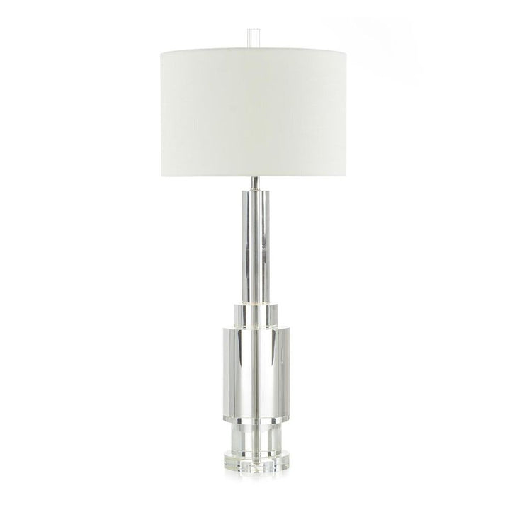 Table Lamps Stepped Deco Crystal Lamp - White