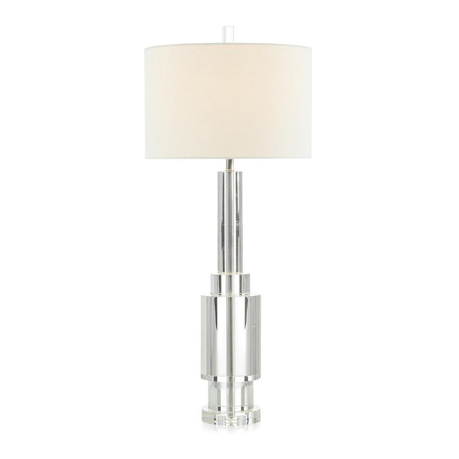 Table Lamps Stepped Deco Crystal Lamp - White