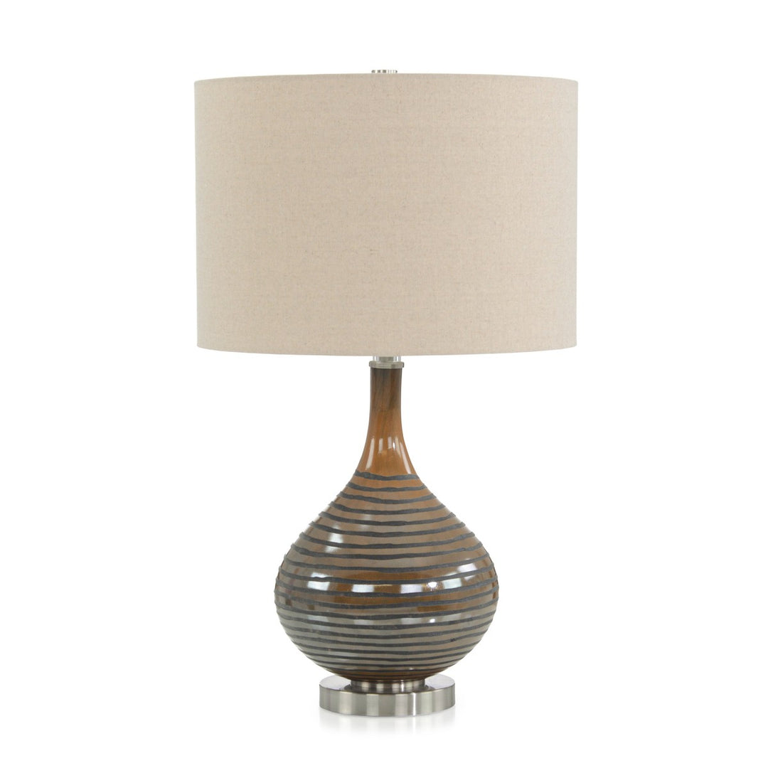 Solis Brown Table Lamp - Brown - Glass