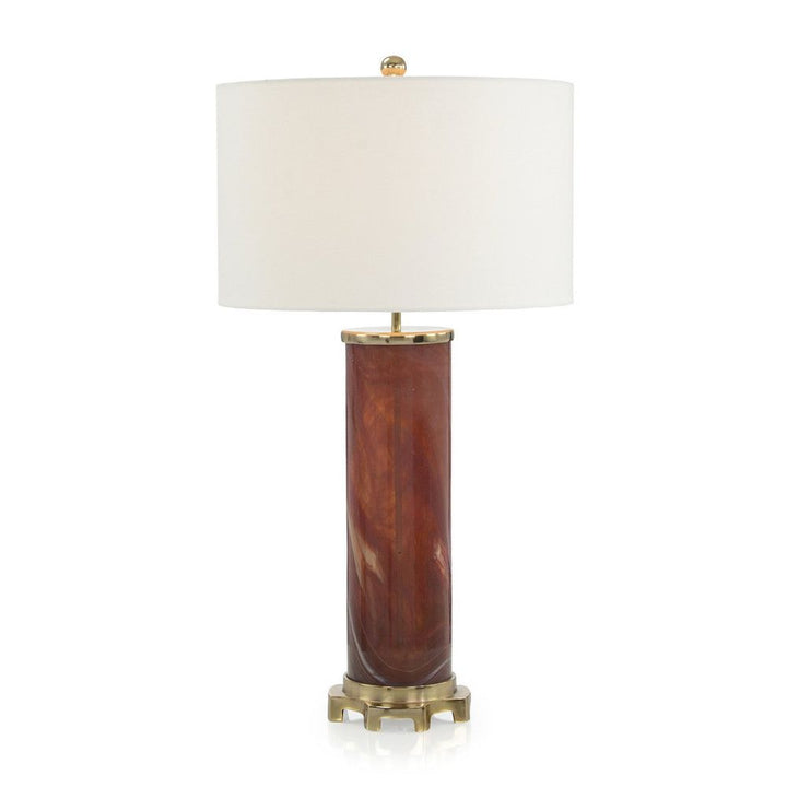 Table Lamps Burnt Sienna Marbled Glass Table Lamp - Brown, Gold