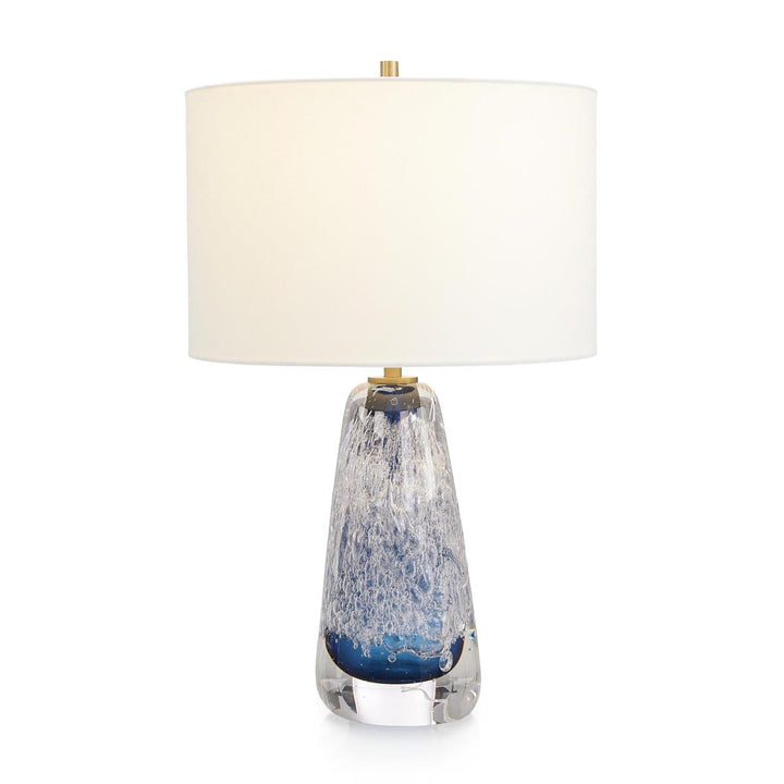 Cobalt Blue Art Glass Table Lamp - Clear