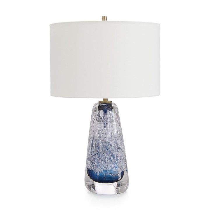 Table Lamps Sapphire Blue Art Glass Table Lamp - Clear