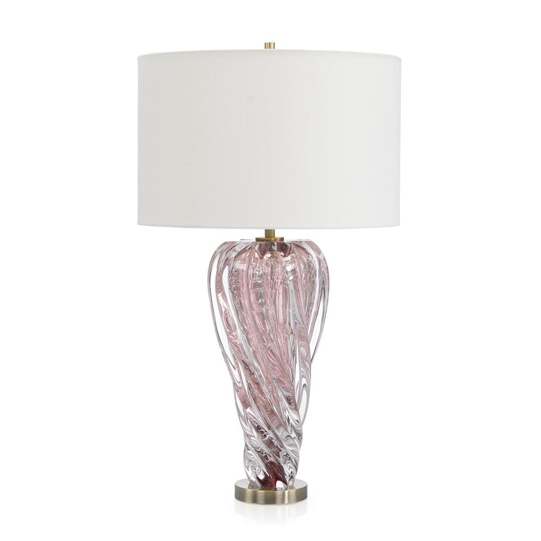 Blush Pink Art Glass Table Lamp - Pink