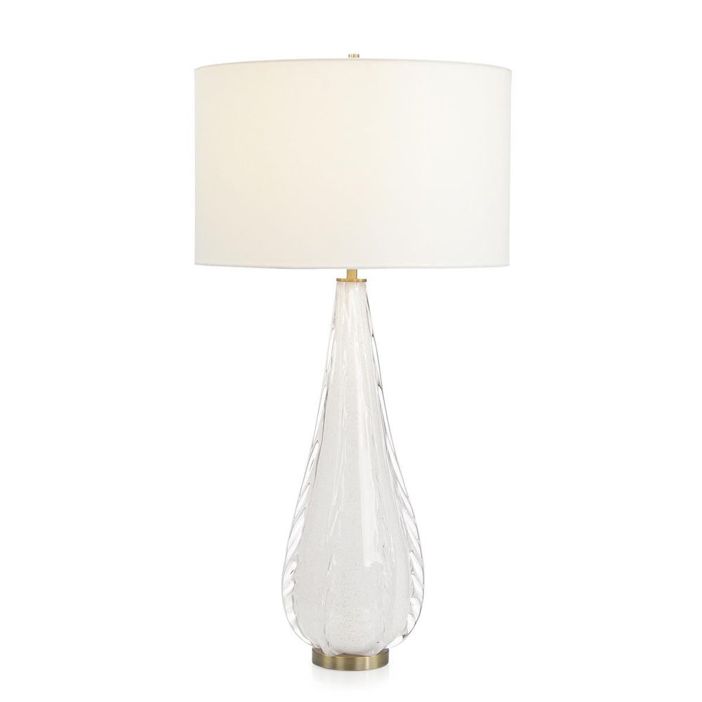 Table Lamps Polar White Art Glass Table Lamp - White