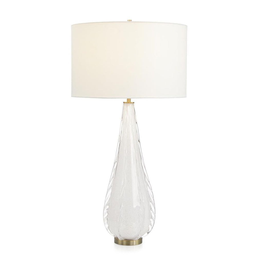 Table Lamps Polar White Art Glass Table Lamp - White