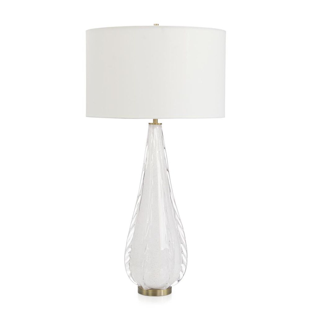 Table Lamps Polar White Art Glass Table Lamp - White
