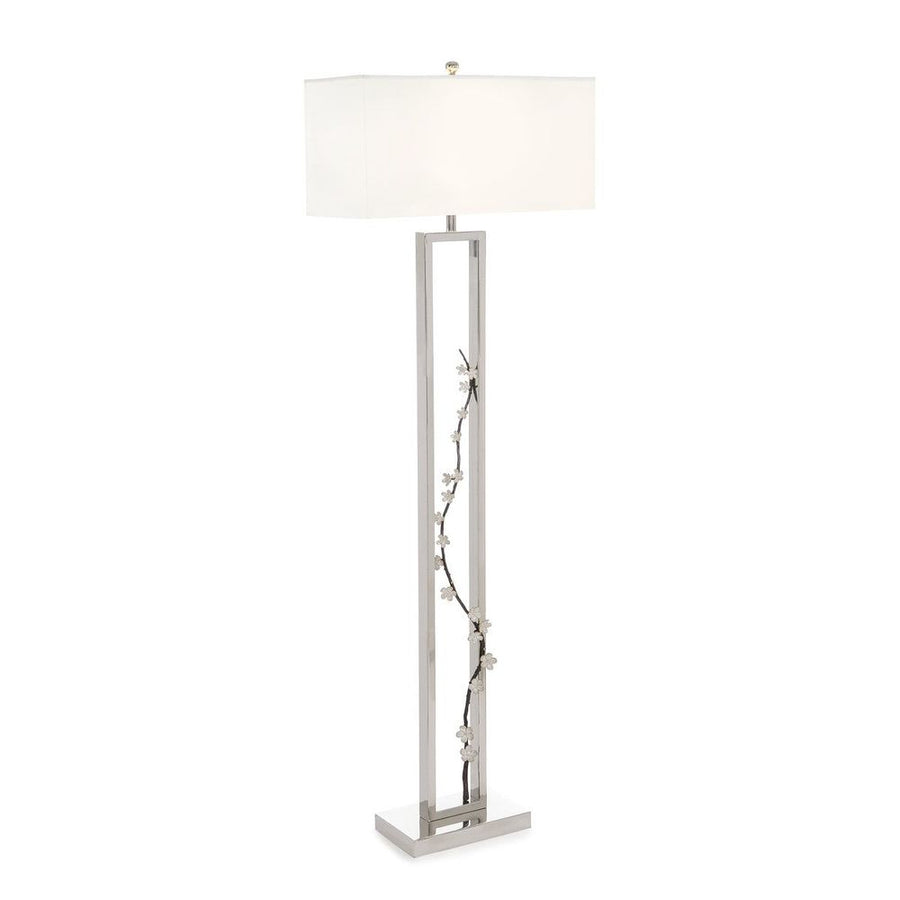 Floor Lamps Floral Floor Lamp - Silver, White