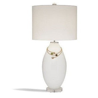 Solis Jacqueline Table Lamp - White - Glass