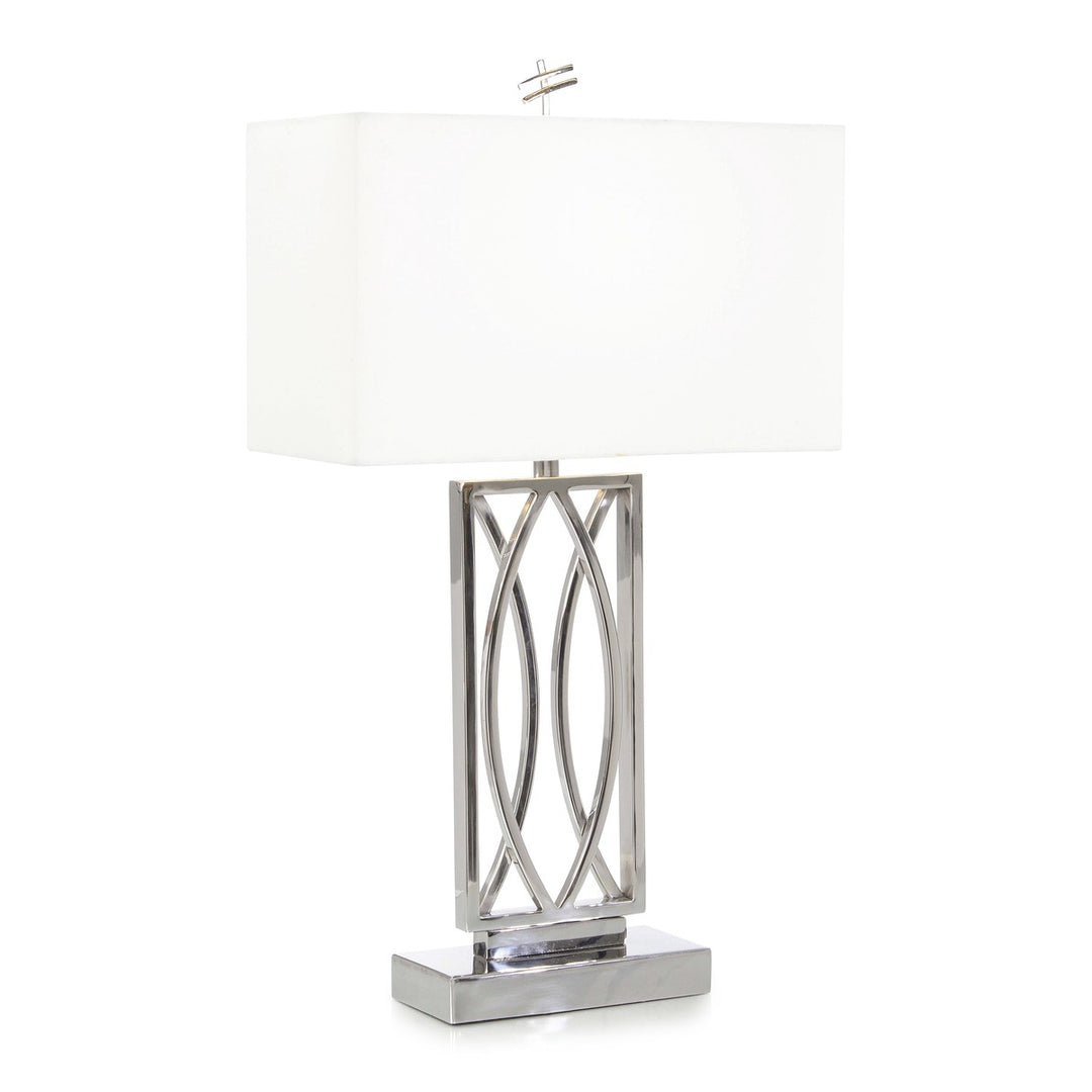 Ornate Table Lamp - Silver