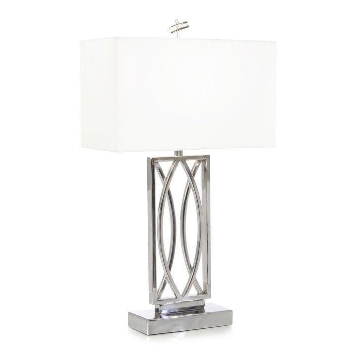 Ornate Table Lamp - Silver