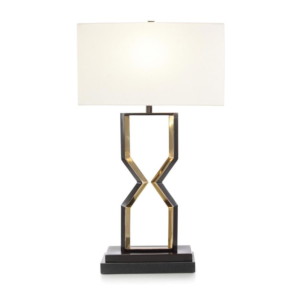 Angle Table Lamp - Gold,Off White