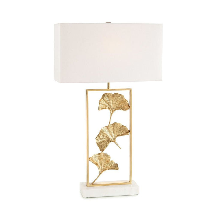 Table Lamps Gingko Table Lamp - Brass, White