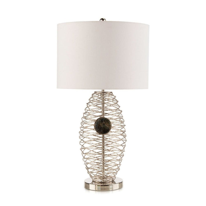 Table Lamps Jewel Table Lamp - Silver, Blue, White