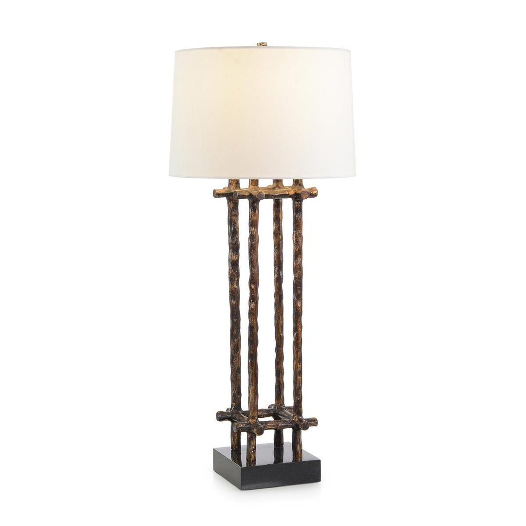 Copper Poteau Table Lamp - Bronze,Off White