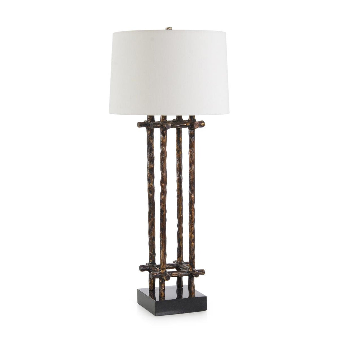 Copper Poteau Table Lamp - Bronze,Off White