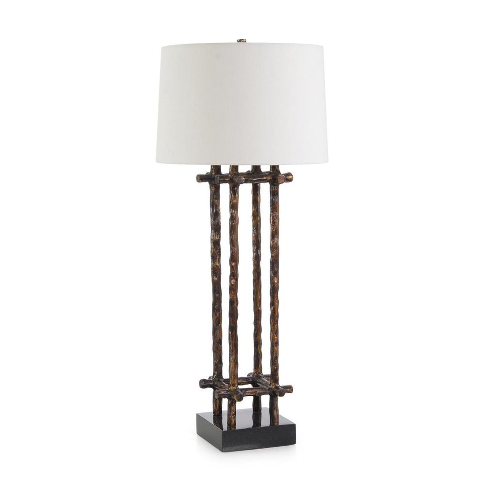 Table Lamps Bronze Poteau Table Lamp - Bronze, Off White