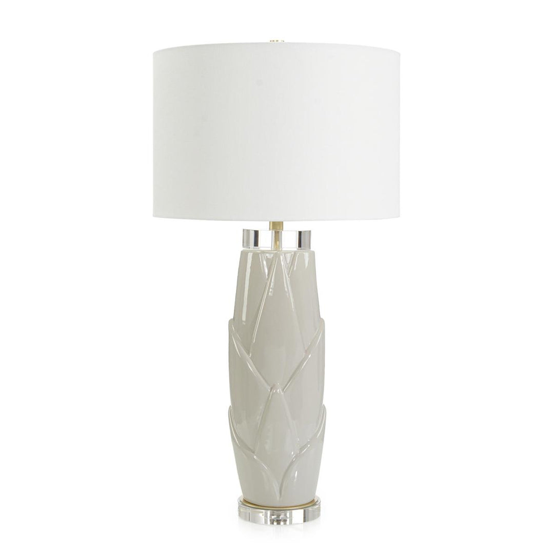 Verdant Leaves Table Lamp, Gray