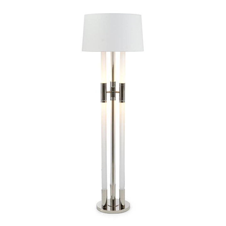 Trio Floor Lamp, Nickel