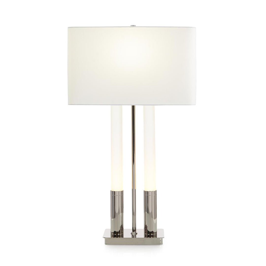 Twin Table Lamp, Nickel