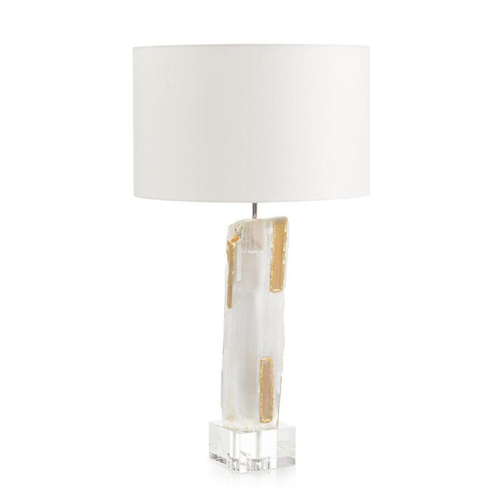 Gilt Selenite Table Lamp