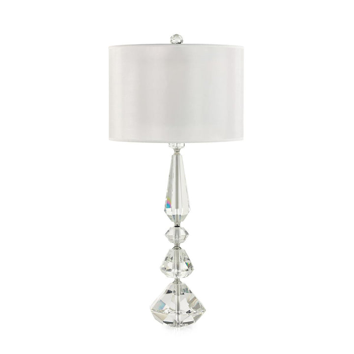 Pillared Crystal Table Lamp