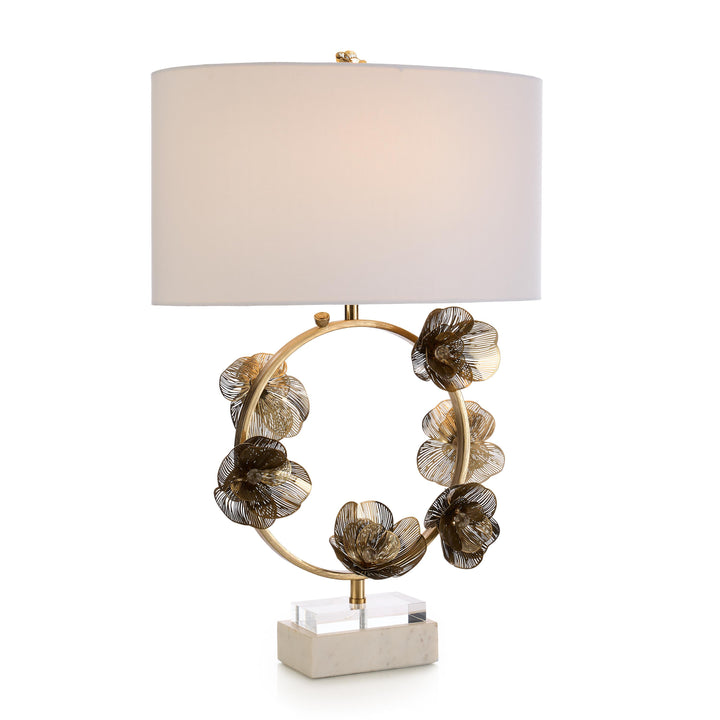 Golden Camellia Accent Lamp - Default Title