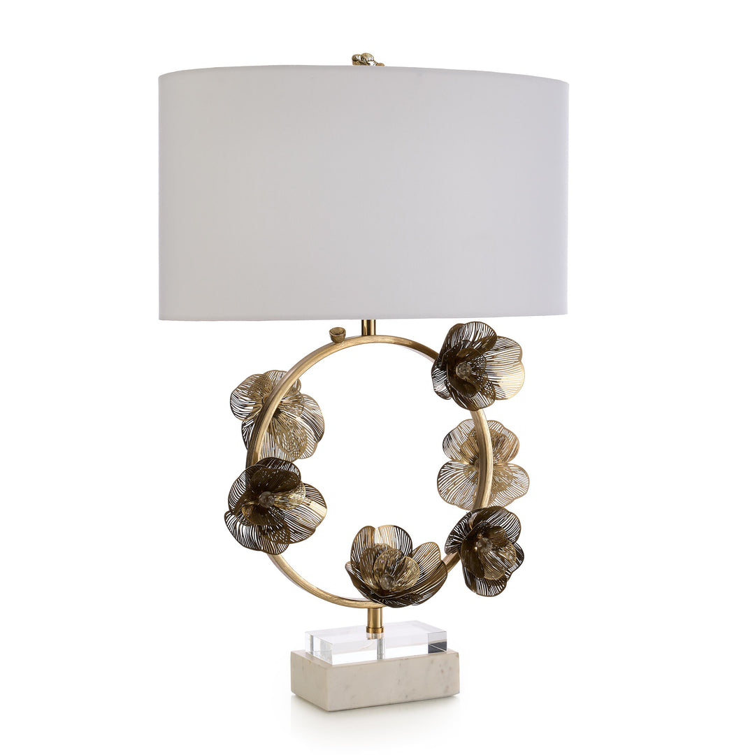 Golden Camellia Accent Lamp - Default Title