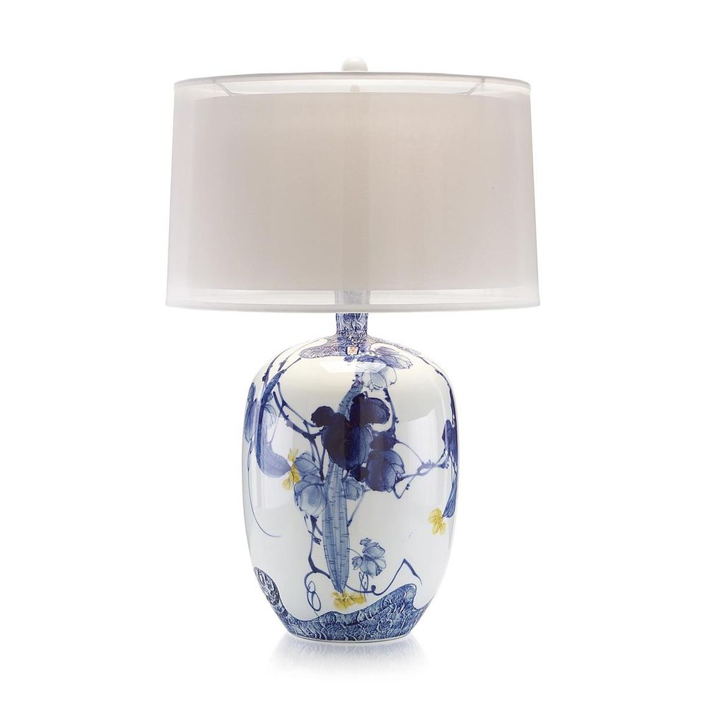 Table Lamps Blue Asian Gardens Table Lamp - Blue, Yellow