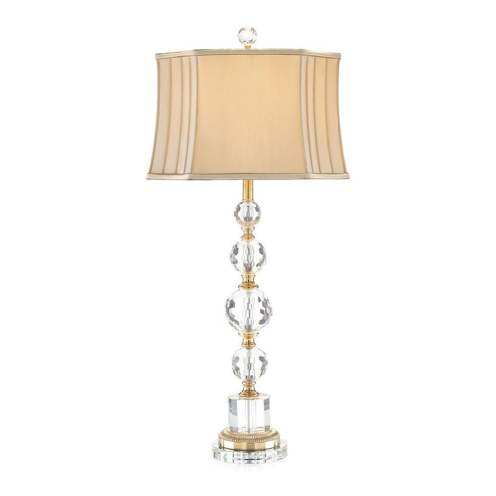 Table Lamps Briolette Crystal Table Lamp - Gold, Grey, Silver