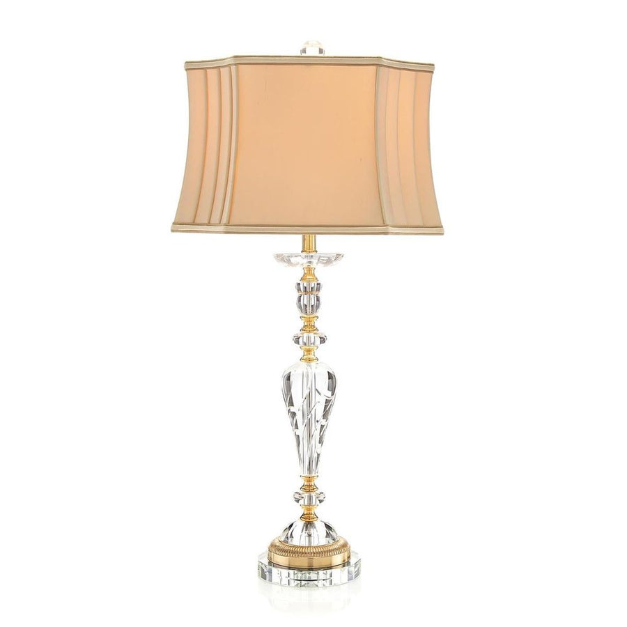 Table Lamps Crystal Swirl Table Lamp - Clear, Silver, Tan