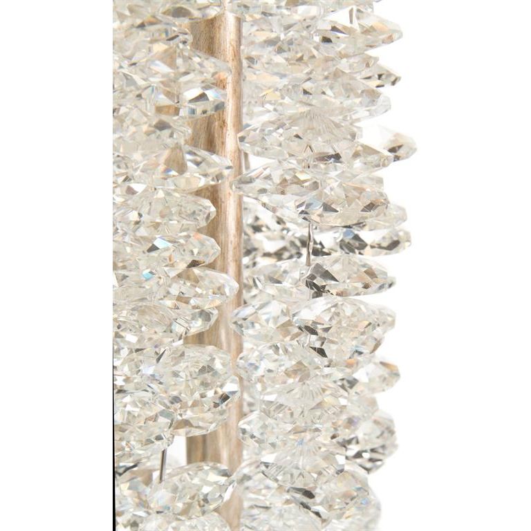 Floor Lamps Cascading Crystal Waterfall Floor Lamp - Silver