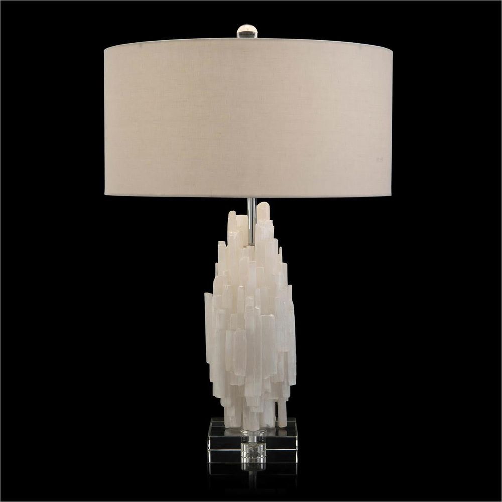 Table Lamps Tiered Selenite Table Lamp